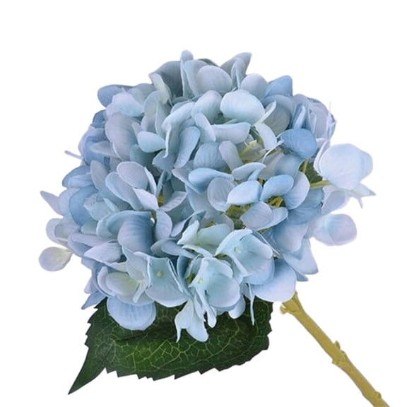 Garoy Blue Silk Hydrangea Flowers With Stems,Hydrangea Artificial Flowers,Faux Hydrangea Flowers,Silk Flowers,Wedding Flowers,Flower Centerpieces,Bulk Flowers,Real Touch Hydrangea Flowers(19.6",1PCS)
