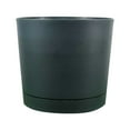 thumbnail image 1 of Garoy Cylindrical Flower Pots,8 inch Planters,Stackable Modern Small Round Plastic Plant Pots with Drainage Holes & Saucers,Clean and Refined Planter Pots for Outdoor,Indoor & Office Decor(Dark Green), 1 of 7