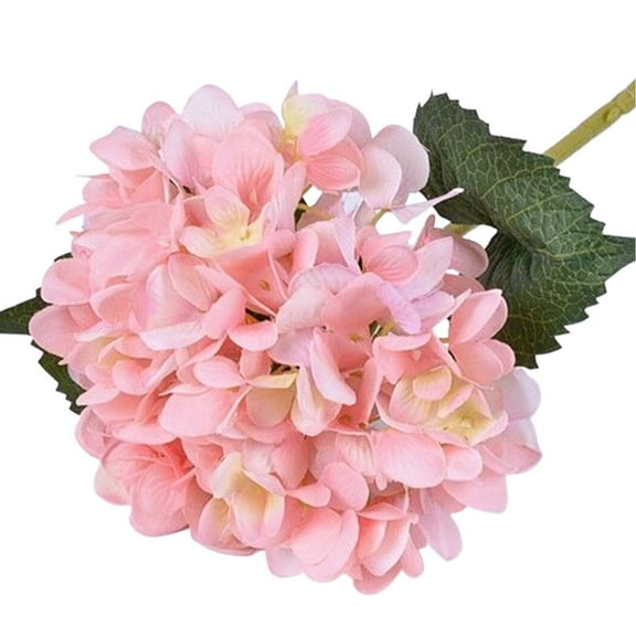 Garoy Pink Silk Hydrangea Flowers With Stems,Hydrangea Artificial Flowers,Faux Hydrangea Flowers,Silk Flowers,Wedding Flowers,Flower Centerpieces,Bulk Flowers,Real Touch Hydrangea Flowers(19.6",1PCS)