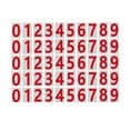 thumbnail image 1 of Garoy Vinyl Waterproof Red Mailbox Numbers Stickers, 4 Inch 5 Sets Reflective Mailbox Number for Outside, House Numbers for 0-9, Strong Self-Adhesive House Adress Numbers for Mailbox Door Signs Trucks, 1 of 4