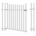 thumbnail image 1 of Garpans Vinyl Picket Fence 44" x 36" White Fence Screens, No Dig Installation, 2 Pack, 1 of 8