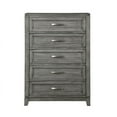 thumbnail image 1 of Garretson Collection Chest with Gray Okume Veneer and Metal Bar Hardware, 1 of 6