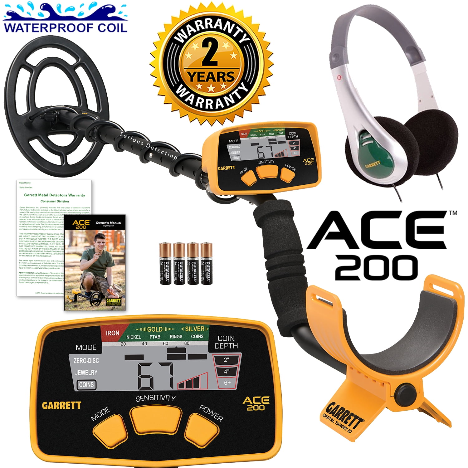 Metal detector headphones walmart clearance