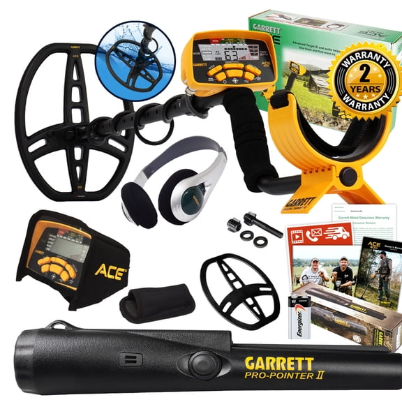Garrett ACE 400 Metal Detector with DD Waterproof Search Coil and Pro-Pointer II