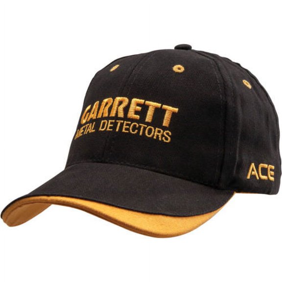 Garrett ACE Black Baseball Cap One Size Fits All with Velcro Fastener