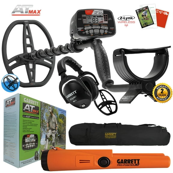 Garrett AT MAX Metal Detector with MS-3, Carry Bag & More