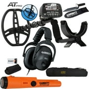Garrett AT PRO Metal Detector w/ Pro-Pointer AT Pinpointer, Edge Digger, and Bag