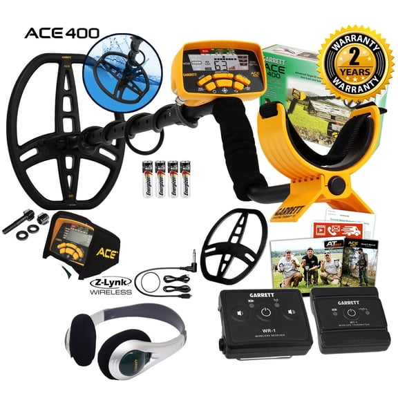Garrett Ace 400 Metal Detector Z-Lynk Package Special with Free Accessories