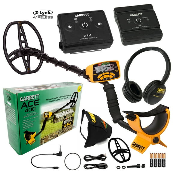 Garrett Ace 400 Metal Detector Z-Lynk Package Special with Free Accessories