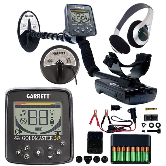 Garrett Goldmaster 24k Metal Detector w/ 6" x 10" DD & 6" Round Concentric Coils