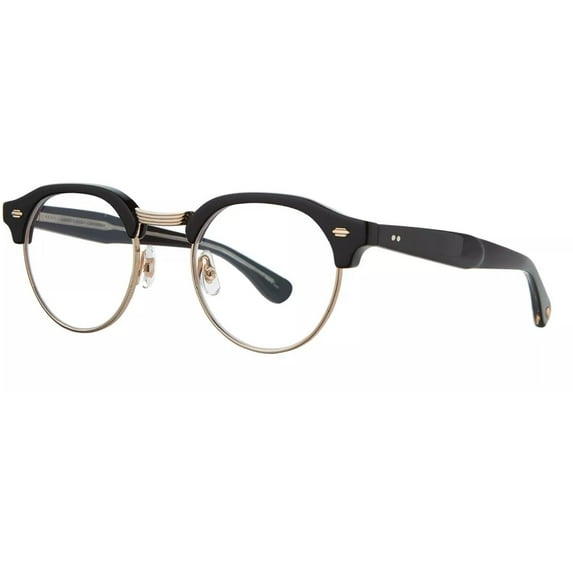 Garrett Leight OAKWOOD BK-G Unisex Black-Gold Frame Eyeglasses