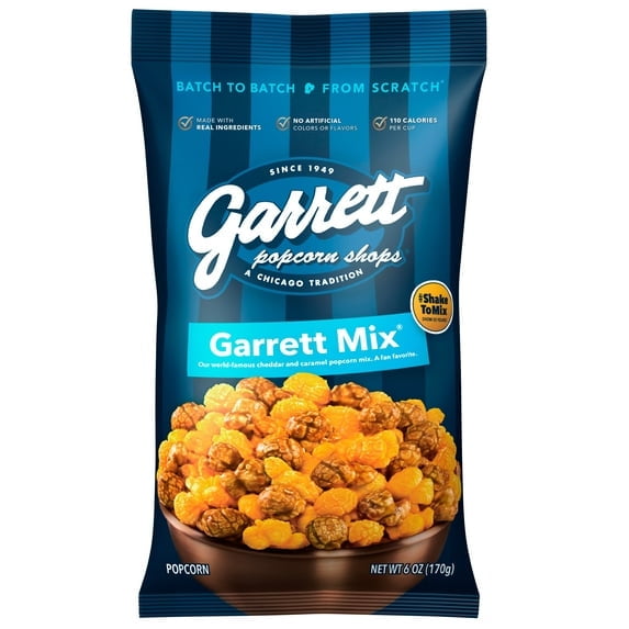 Garrett Popcorn Shops, Garrett Mix, 6 oz pack of 4