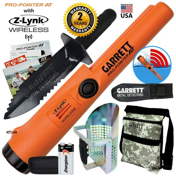 Garrett Pro Pointer AT Z-LYNK Pinpointer w/ Edge Digger, Sand Scoop & Pouch