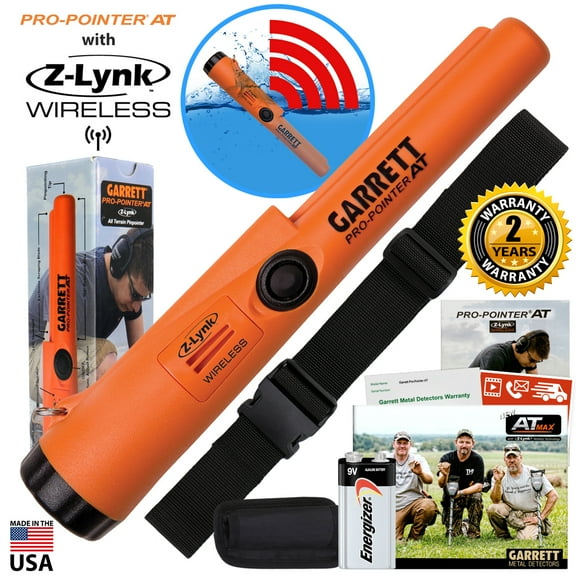 Garrett Pro Pointer AT Z-LYNK Waterproof Pinpointer with Belt and Holster