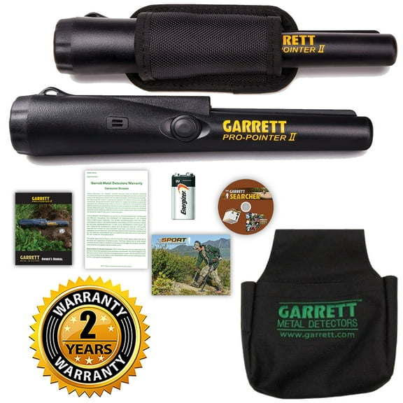 Garrett Pro-Pointer II and Black Treasure Pouch Metal Detecting Finds Bag