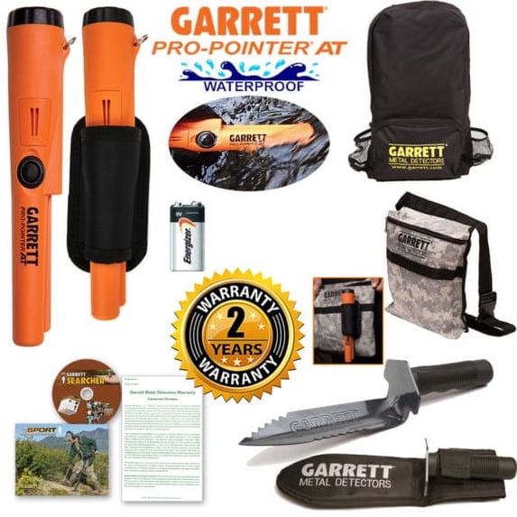 Garrett ProPointer AT Waterproof Pinpointer w/ Pouch, Edge Digger & Backpack