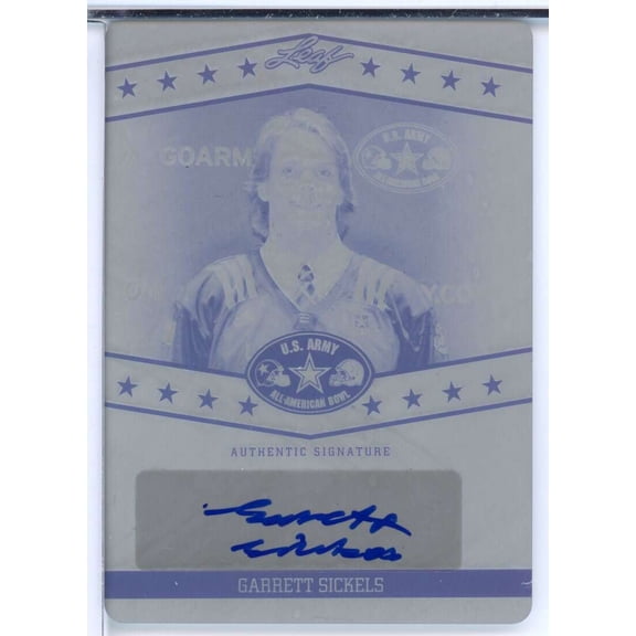 Garrett Sickels 2013 Leaf Army AA Bowl Tour Autographs Purple Ink #TAGS1