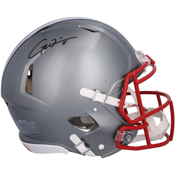 Garrett Wilson Ohio State Buckeyes Autographed Riddell Flash Alternate Speed Authentic Helmet - Fanatics Authentic Certified