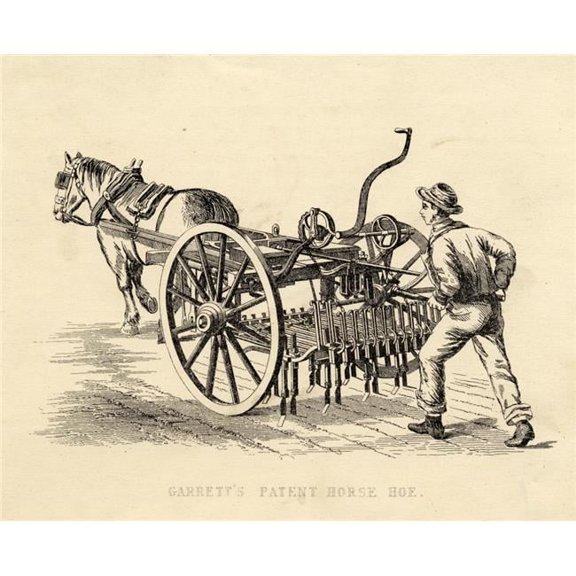 Garretts Patent Horse Hoe Poster Print, 16 x 13