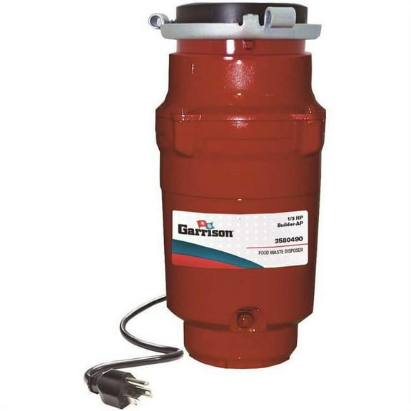 Garrison 10-US-GR90-3BAP 1 by 3 HP Builder Continuous Feed Garbage Disposal Can