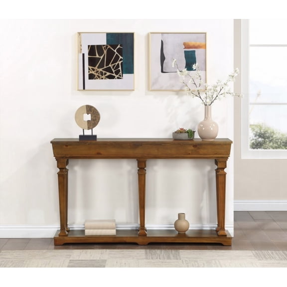 Garrison Oak Finish Console Table - Stunning and Functional