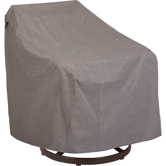 Garrison Swivel Lounge Patio Chair Cover - Weather-Resistant Fabric Outdoor Furniture Protection Perfect for Patio, Deck, and Porch 37.5" L x 39.25" W 38.5" H Heather Grey