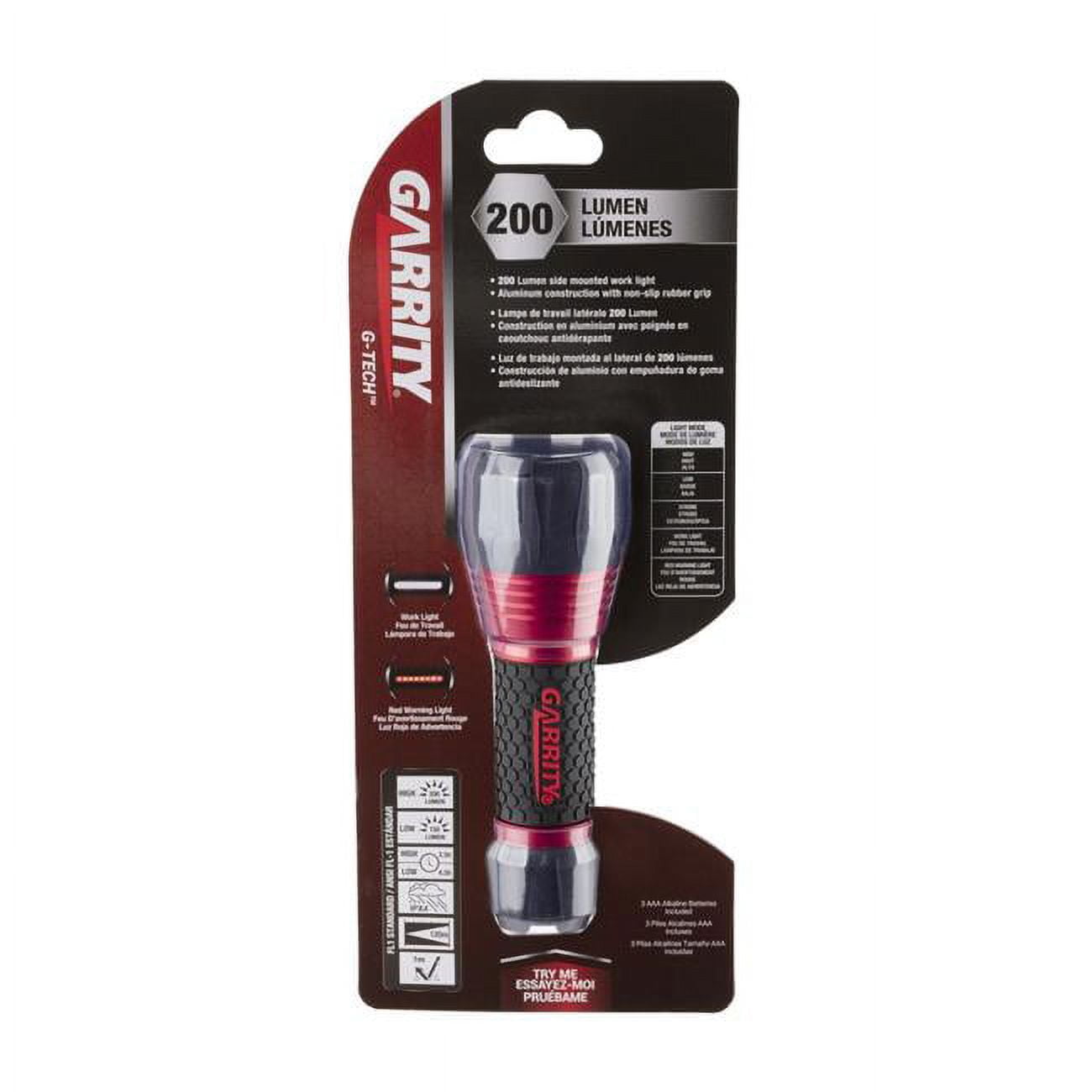 Garrity GA8101 200 lm GTech Flashlight