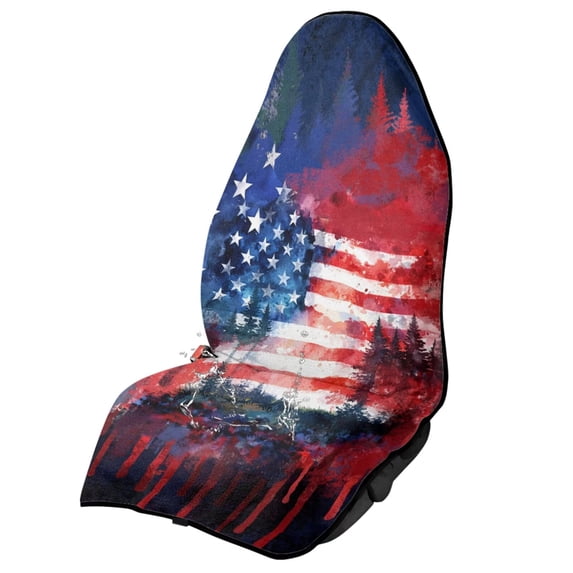 Garronmavis 1 PC Front Car Seat Towel Cover, Waterproof, Stain Resistant, Breathable Non-Slip, Universal Fit for Cars SUV Trucks Sedan Van, Seat Protection for Gym, Workout, Beach, Hiking, Running