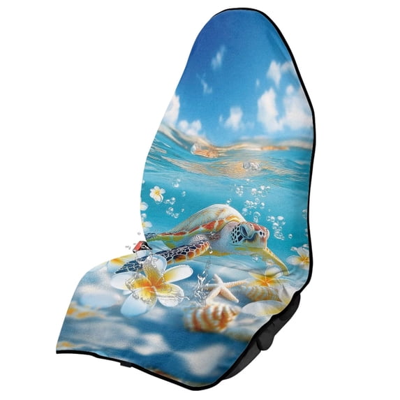 Garronmavis 1 PC Waterproof Front Car Seat Towel Cover, Anti-Slip Breathable Stain Resistant Sweat Towel Seat Covers for Post Workout Beach Hiking Fits SUV Truck Sedan Van Auto Interior Accessory