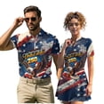 thumbnail image 1 of Garronmavis 250th Anniversary Eagle Matching Couple Sport Shirts Quarter Zip Matching Golf Shirts for Couple Mens Shirts Casual Soft and Comfortable Moisture Wicking Suitable for Outdoor Sports, 1 of 5