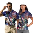 thumbnail image 1 of Garronmavis 250th Anniversary Matching Couple Sport Shirts Quarter Zip Matching Golf Shirts for Couple Lightweight Mens Hawaiian Shirt Moisture Wicking Suitable for Outdoor Sports, 1 of 6