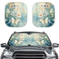 thumbnail image 1 of Garronmavis Aesthetic Butterfly Flower Car Sun Shade Windshield Car Interior Accessories Sunshades 2 Pieces Auto Sun Blocker Visor Protector Universal Fit, 1 of 5