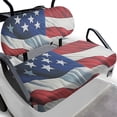 thumbnail image 1 of Garronmavis American Flag Golf Cart Elastic Seat Covers for Interior Protection Polyester Golf Cart Replacement Seat Cover Universal Fit Interior Accessiores for Outdoor, 1 of 6
