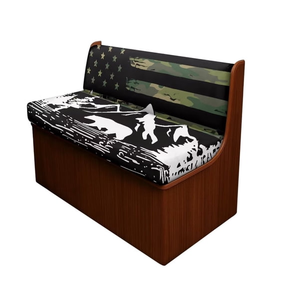 Garronmavis American Flag Mountains RV Dinette Seat Covers Camper Cushion Covers Booth Seats Replacement Elastic Backrest Cover Bench Cover for RV Camper Accessories