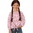 thumbnail image 1 of Garronmavis Axolotl Girls Long Sleeve T-Shirts 7-8 Lightweight Flowers Kids Fall Tops Crewneck Basic Tees Versatile Long Sleeve Crewneck Tie Hem Front Clothing Tops for Daily Life, 1 of 7
