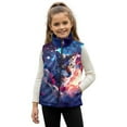 thumbnail image 1 of Garronmavis Axolotl Girls Sleeveless Vests Size 11-12 Comfortable Cherry Blossom Sleeveless Jacket Full-Zip Fall Winter Warm Outerwear Stylish Girl Vest 11-12 Fall Outfits Fashion Clothing, 1 of 7