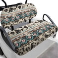 thumbnail image 1 of Garronmavis Aztec Cow Point Print Universal Golf Cart Seat Covers Fit Original Regular Seat Cushion Easy to Install Lightweight Decor Interior Accessories No Stapler Needed, 1 of 6