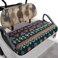thumbnail image 1 of Garronmavis Aztec Horse Geometry Golf Cart Seat Covers Breathable Soft Polyester Cart Seat Cover for Most Golf Cart Vehicle Heat Protection for Travel Outdoor Sports Use, 1 of 6