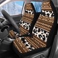 thumbnail image 1 of Garronmavis Aztec Leopard 2 Piece Fluffy Car Seat Covers Non-Slip Bucket Cushion Covers Elastic Seat Protectors for Men Women, 1 of 7