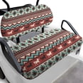 thumbnail image 1 of Garronmavis Aztec Red Style Golf Cart Seat Covers Set Easy to Install and Clean Split Backrest Front Seat Cover Keeps Comfortable and Clean Interior Accessiores for Protection, 1 of 6