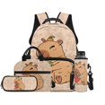 thumbnail image 1 of Garronmavis Baby Dragon Girls Backpack with Lunch Box, 4PCS Set with Pencil Case & Water Bottle Holder, Adjustable Straps Kids Backpack for Elementary School Easy to Carry, 1 of 8
