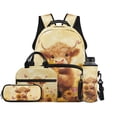 thumbnail image 1 of Garronmavis Backpack Set for Kids Large Capacity School Backpack with Lunch Box, Soft Pencil Case and Water Bottle Covers，Elementary Primary School Bag with Adjustable Straps Reading Axolotl Print, 1 of 8