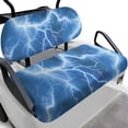 thumbnail image 1 of Garronmavis Blue Lightening Universal Golf Cart Elastic Seat Covers Smooth Surface Polyester Golf Cart Replacement Seat Cover for Outdoor Protection Interior Accessiores, 1 of 6