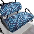 thumbnail image 1 of Garronmavis Blue Palm Leaf Golf Cart Rear Seat Cover Accessories Suitable for All Seasons Golf Cart Seat Cover Replacement Smooth Surface Accessiores for Interior, 1 of 6
