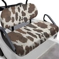 thumbnail image 1 of Garronmavis Brown Cow Point Golf Cart Seat Covers Polyester Material Front Seat Cushion Universal Fit Protects Against Friction and Sun Damage on Most Standard Golf Vehicles, 1 of 6
