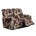 thumbnail image 1 of Garronmavis Brown Cow Print Recliner Slipcovers Stretch Recliner Chair Cover Washable Lazy Boy Chair Covers 2 Seat Sofa Recliner Set Non Slip Reclining Furniture Protector Couch Cover, 1 of 7