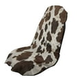 thumbnail image 1 of Garronmavis Brown Cow Print Towel Car Seat Protector Stretchable Edge Pockets Secure Installation Quick Dry Lightweight Perfect for Beach Yoga Camping Trips, 1 of 7