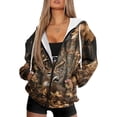 thumbnail image 1 of Garronmavis Camo Forest Deer Women Full Zip Up Oversized Sweatshirts Smooth Casual Long Sleeve Hoodies for Women Lightweight Cozy Fall Fashion Outfits Casual Sweaters with Pockets, 1 of 7