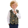 thumbnail image 1 of Garronmavis Camo Hunting Forest Boys Suit Vest Lightweight Waistcoat Vest with Pockets Fashion 3-button Single Breasted Closure & 2 Slit Pockets Stylish Adjustable Back Strap Vests, 1 of 7