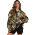 thumbnail image 1 of Garronmavis Camo Pullover for Women Oversized Duck Hunting Camo Long Sleeve Loose Fall Winter Outfits Crewneck Pullover for Women, Size 2XL, 1 of 6